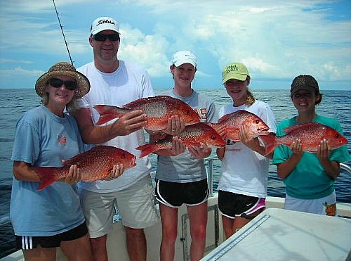 Family Fishing in Gulf Shores for Red Snapper