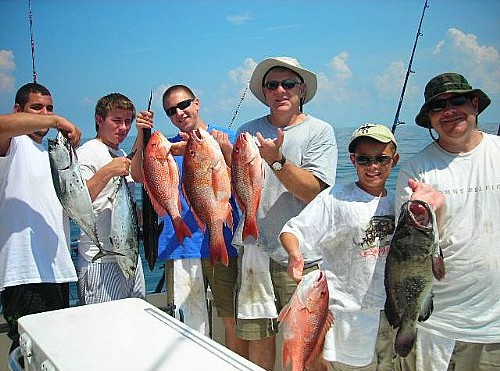 Father, Son, Grandson day out on the saltwater fishing for red snapper