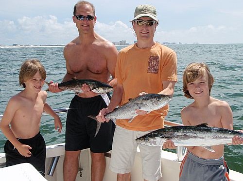Father and Son Deep Sea Fishing in Gulf Shores