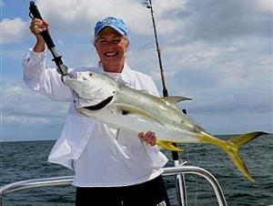 Schooling Jack Crevalle on top water while fishing in Orange Beach