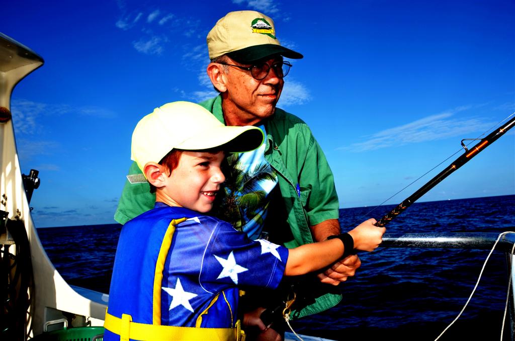 Fishing in Orange Beach with Grandpa