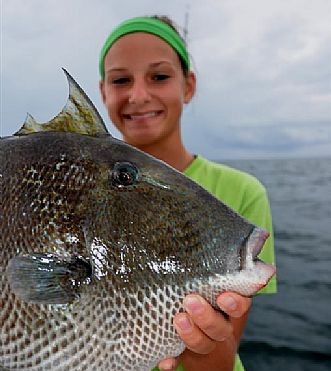 Triggerfish are some of the fish you catch while deep sea fishing in Orange Beach