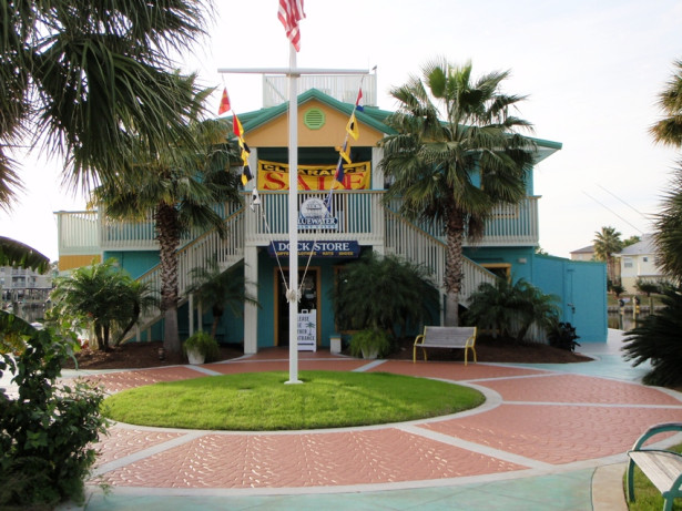 Keep left of Orange Beach Marina Dock Store to find our boat in the 3rd slip on the left.