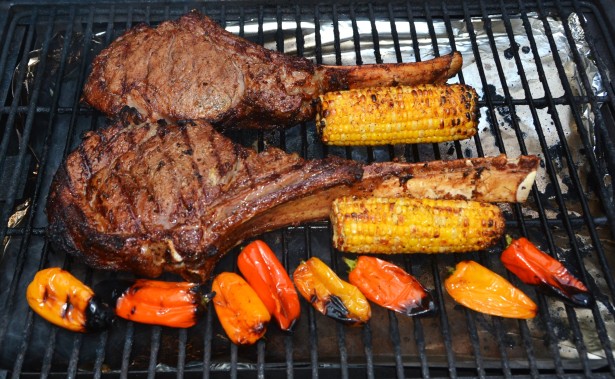 cowboy-cut-steaks-and-vegetables